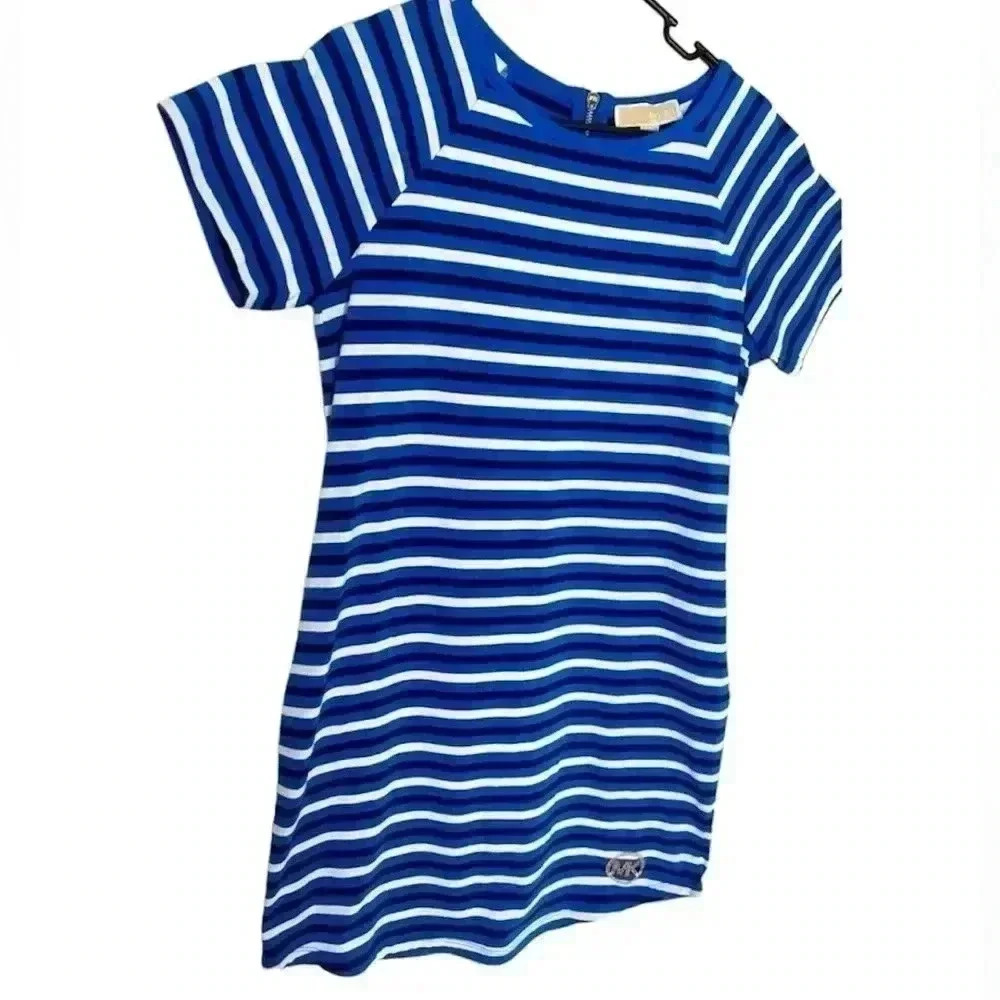 Michael Kors striped blue and white T-shirt dress - Picture 4 of 5
